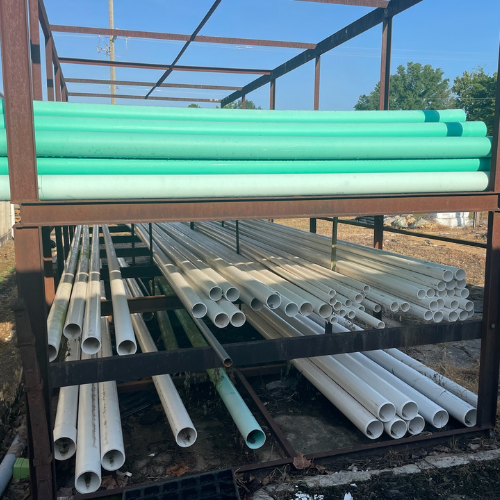 Pipes and supplies on display inside of Murfreesboro Hardware.