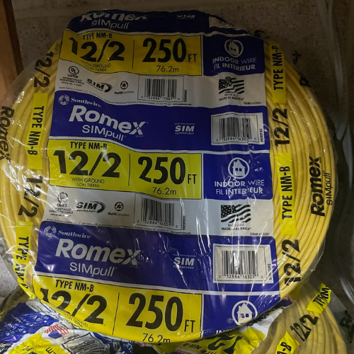 Ground wire and supplies on display inside of Murfreesboro Hardware.