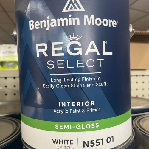 Paint and supplies on display inside of Murfreesboro Hardware.