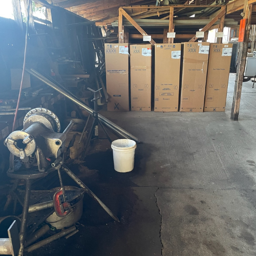 Tools and supplies on display inside of Murfreesboro Hardware.