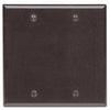 Leviton 2-Gang Standard Thermoset Blank Wall Plate, Brown
