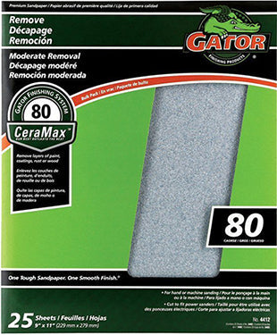 SANDPAPER 9 IN X 11 IN 400 GRIT 25 PK