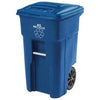 Recycle Cart, Blue, Wheeled, 32-Gal.