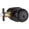 Design House Cambridge Keyed Entry Door Knob Matte Black