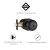 Design House Cambridge Keyed Entry Door Knob Matte Black