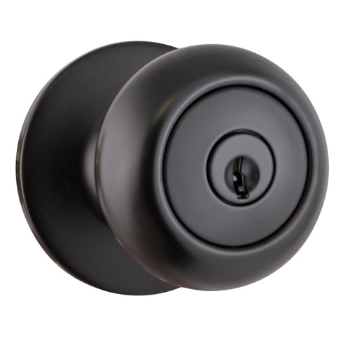 Design House Cambridge Keyed Entry Door Knob Matte Black