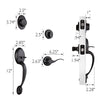 Design House Coventry Springdale Keyed Entry Handleset, Matte Black